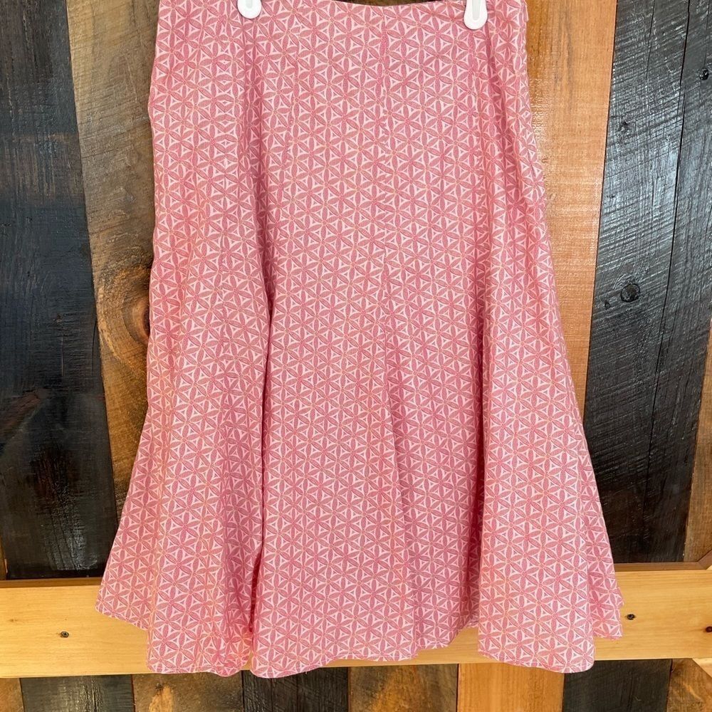 GAP 100% cotton lined circle style full skirt, abstract flower design, size 0